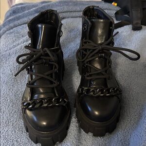 Fashion Nova Black Combat Boots